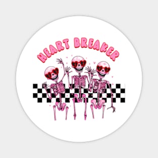 Skeleton Heart Breaker Valentine's - Edgy Love Tee Magnet